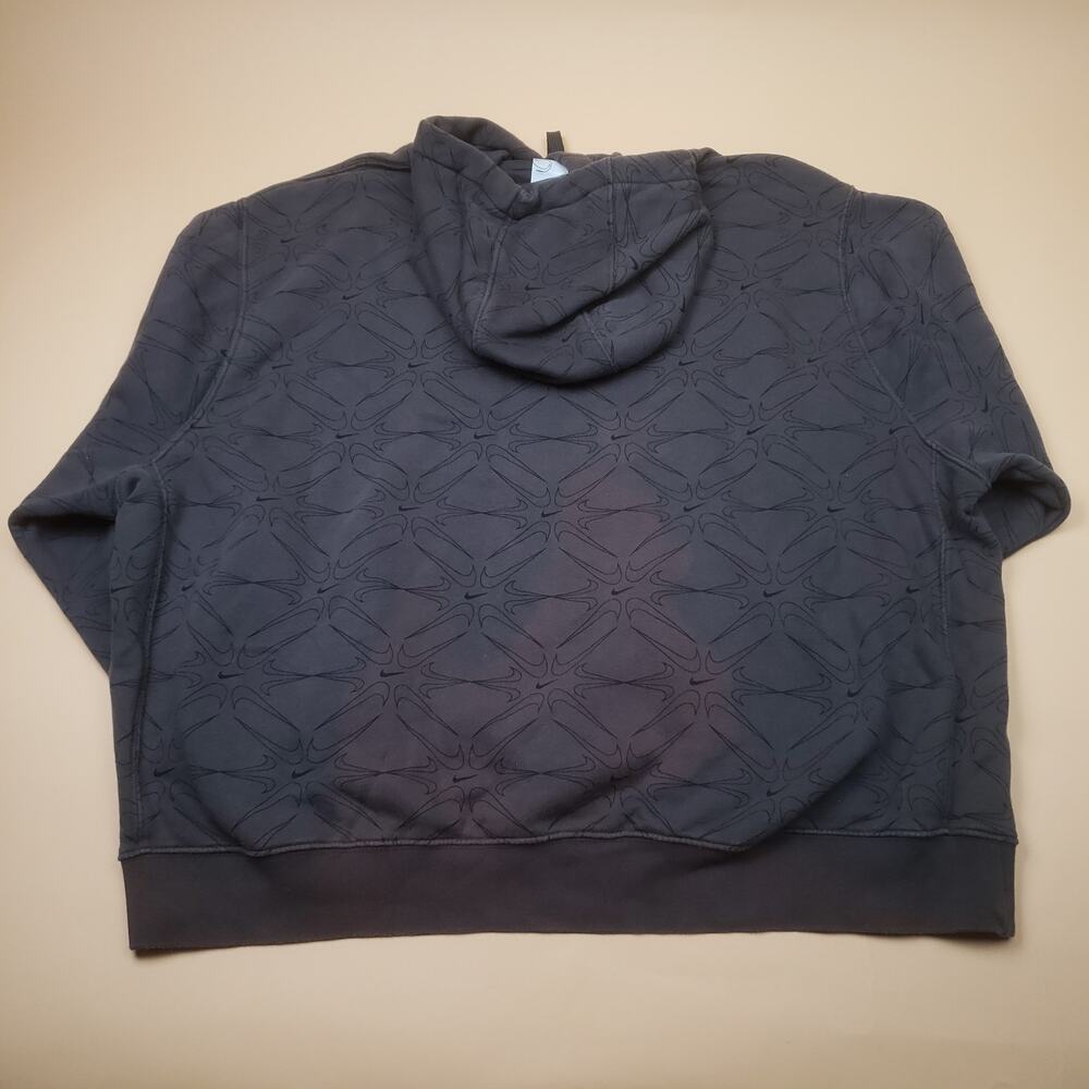 Nike Center Swoosh All Over Print Swoosh Charcoal Gray Pattern Essential Men 2XL - Picture 2 of 11